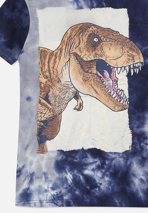 Cotton On - License short sleeve embellished  tee - lcn uni vintage navy wash/jurassic park