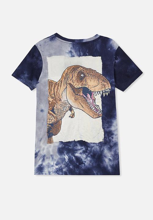 Cotton On - License short sleeve embellished  tee - lcn uni vintage navy wash/jurassic park
