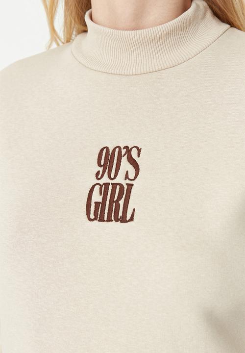 Trendyol - Basic 90's girl knit sweater - beige