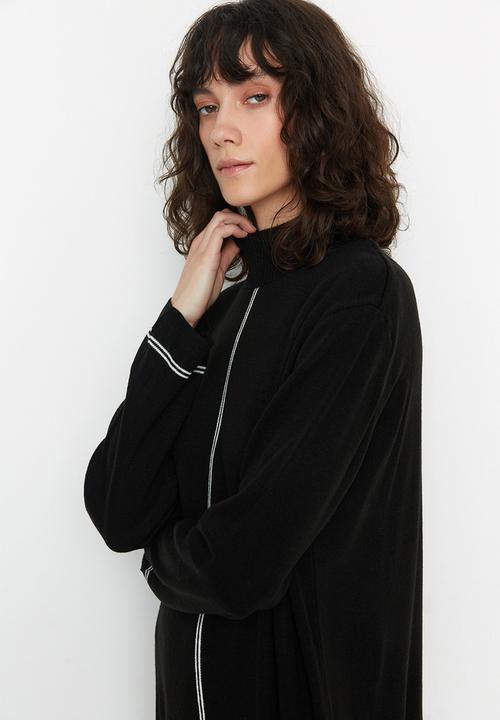 Trendyol - High collar knit dress - black