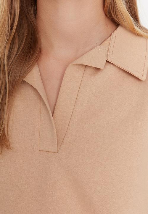 Trendyol - V-neck sweatshirt - beige