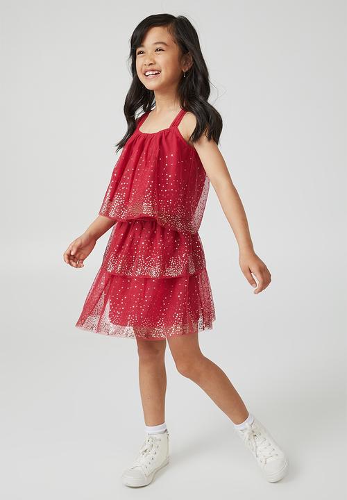 Cotton On - Selena dress up top - berry