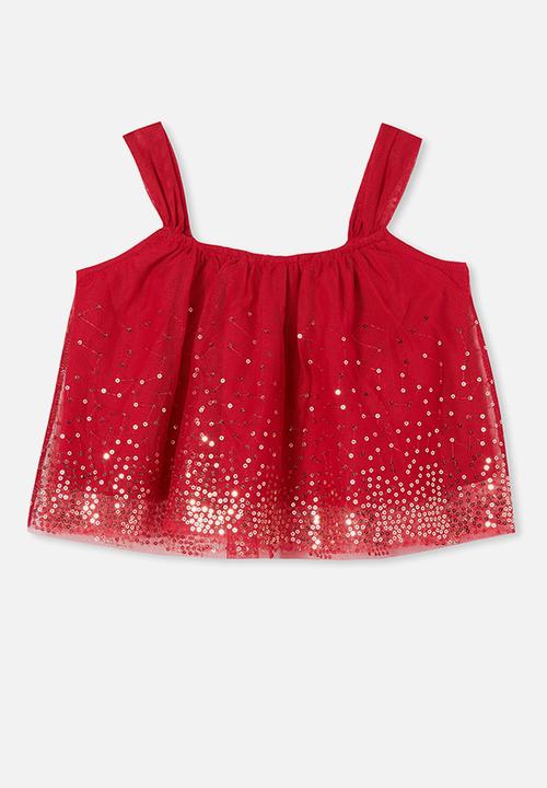 Cotton On - Selena dress up top - berry