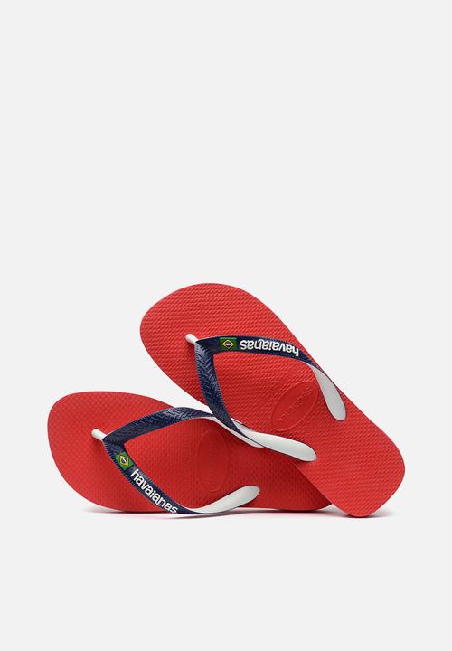 Havaianas - Brazil logo flip flops - ruby red