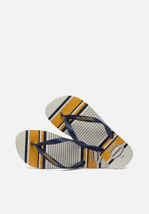 Havaianas - Top nautical - whit, /navy blue & mustard