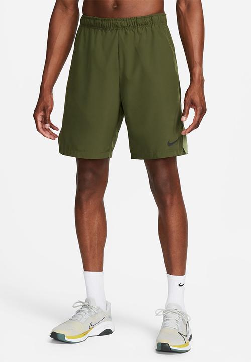 Nike - Dri-FIT Flex  9 " woven training short - rough green/alligator/black