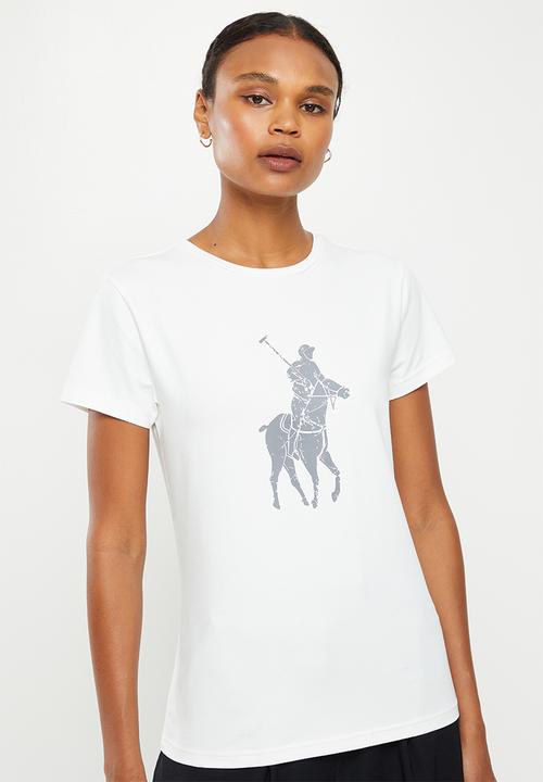 POLO - Allie short sleeve pony T-shirt - ecru