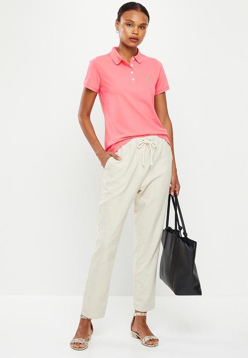 POLO - Margot short sleeve basic sml pony golfer - coral