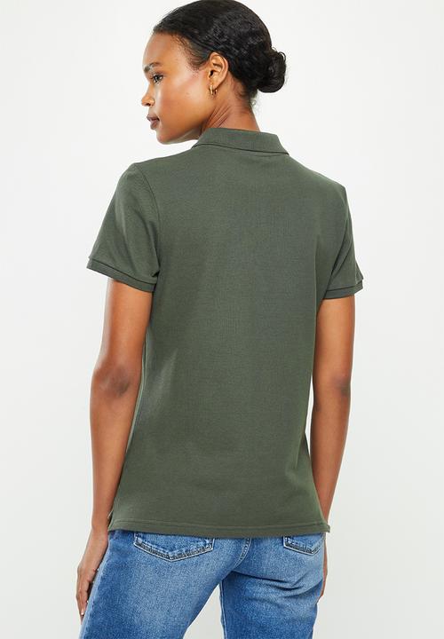 POLO - Mya short sleeve nailhead crest golfer - olive