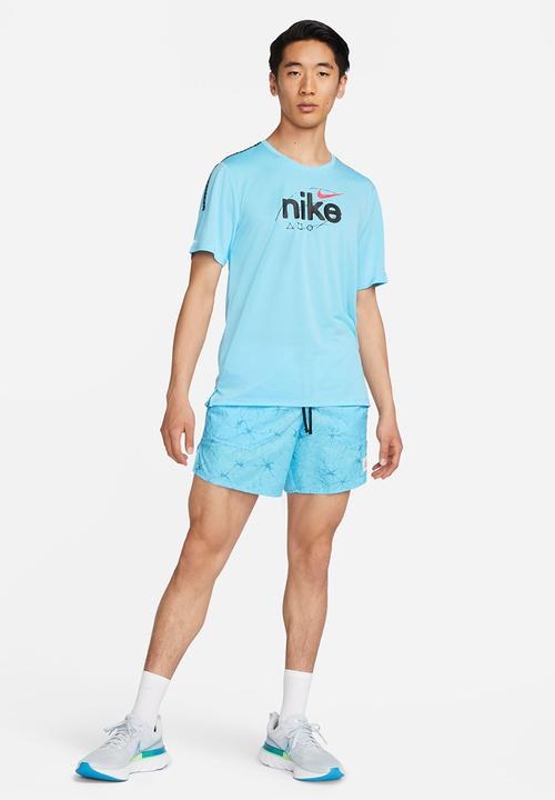 Nike - Stride D.Y.E.  7" running shorts - blue chill/lt crimson