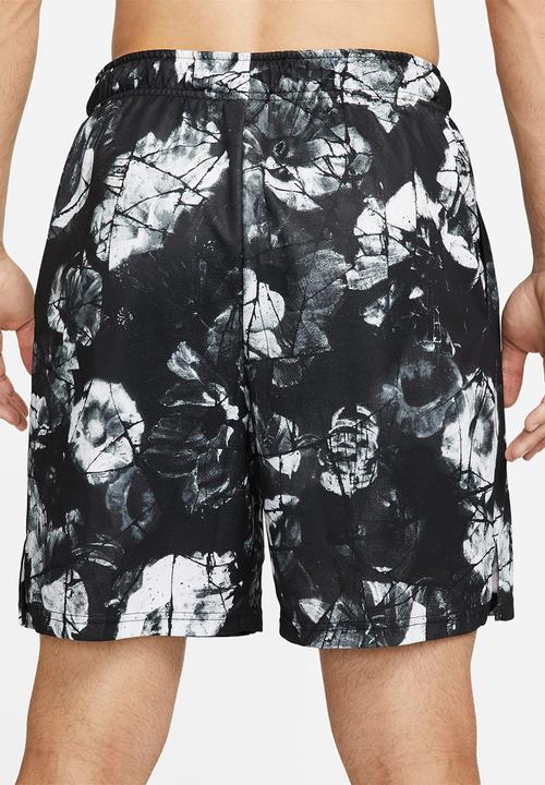 Nike - Dri-FIT Knit 6.0 Allover print training shorts  - black/coconut milk