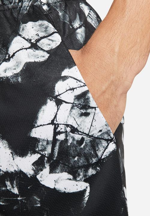 Nike - Dri-FIT Knit 6.0 Allover print training shorts  - black/coconut milk