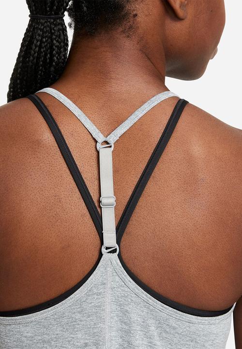 Nike - W nike one dri-fit elstka std tank - particle grey heather & black