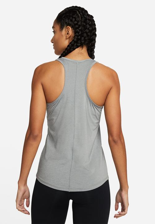 Nike - W nike one dri-fit slim tank - particle grey heather & black