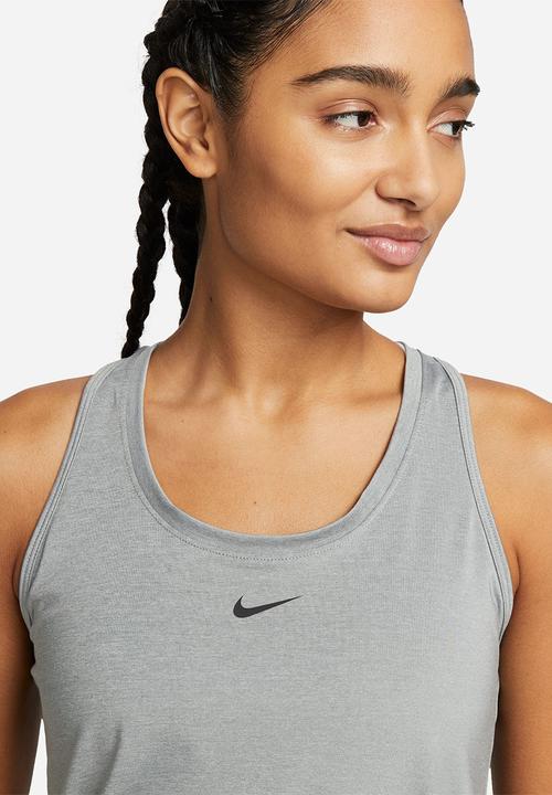 Nike - W nike one dri-fit slim tank - particle grey heather & black