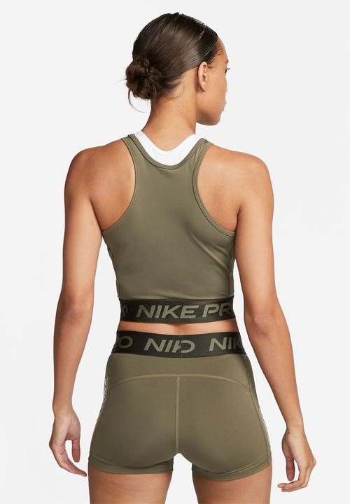 Nike - W np df crp gx tank - medium olive, sequoia & white