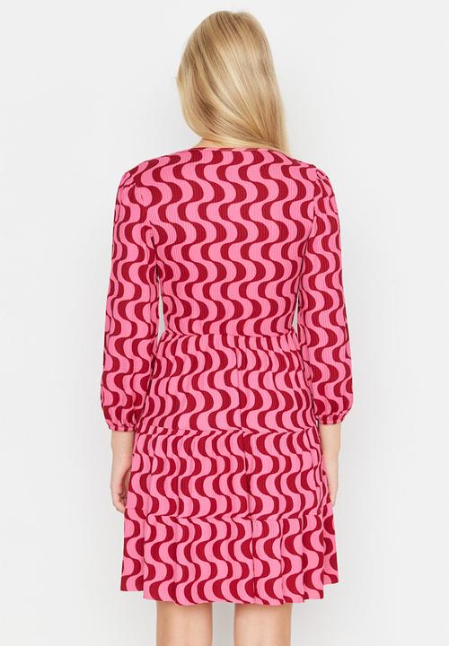 Trendyol - Print wrap dress - plum