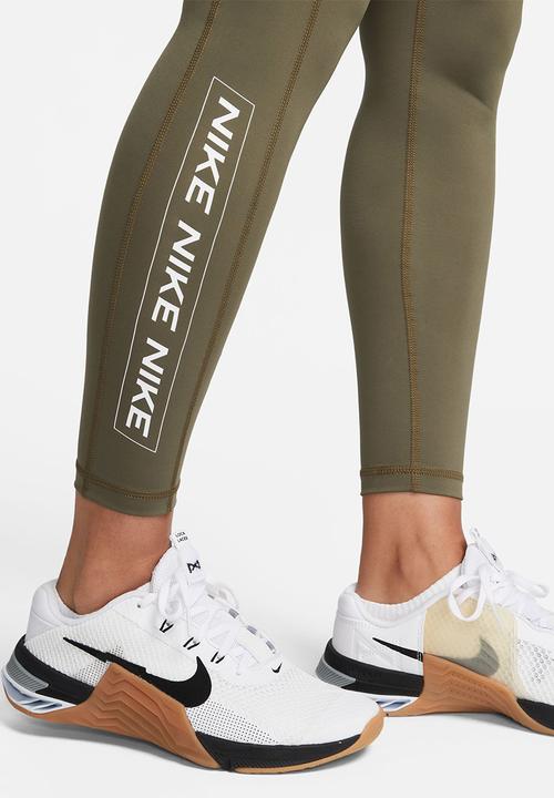 Nike - W np df mr grx tght - medium olive, sequoia & white