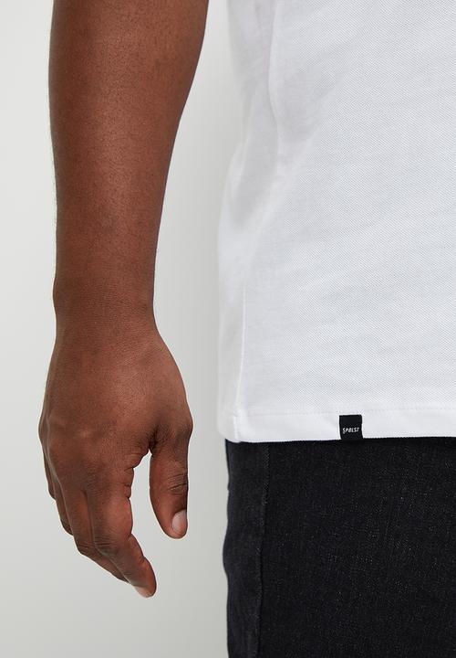 Superbalist - Pique plus slim fit - white