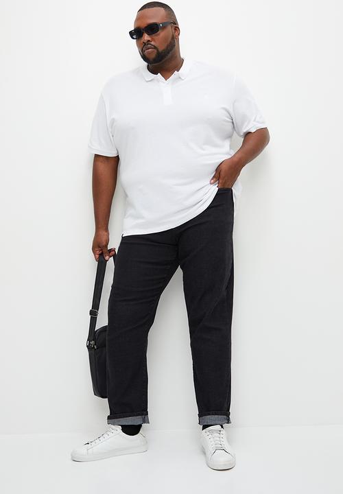 Superbalist - Pique plus slim fit - white