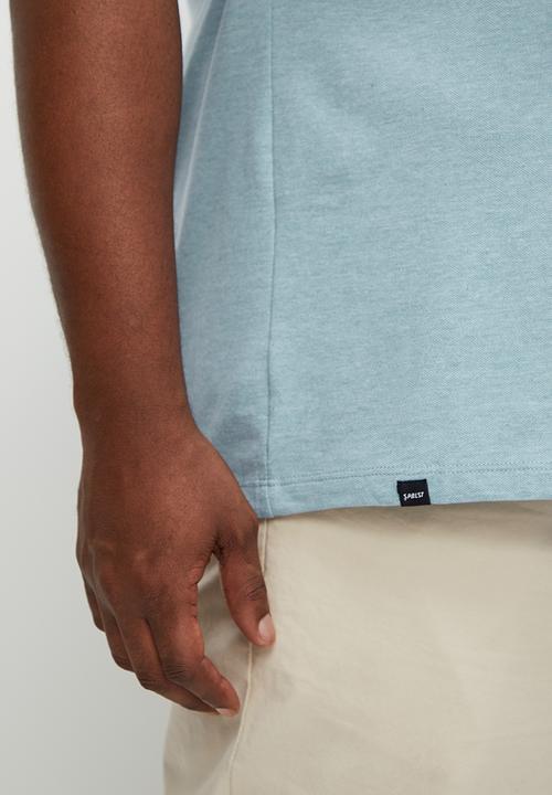 Superbalist - Pique plus slim fit - blue melange