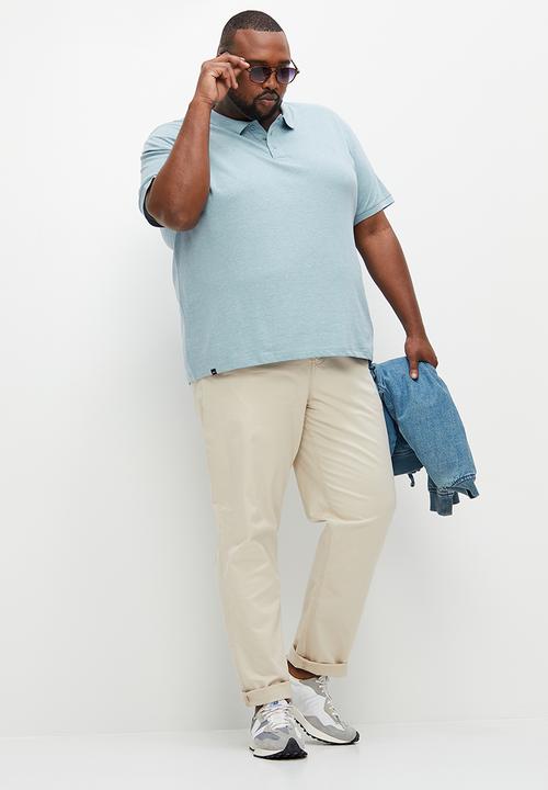 Superbalist - Pique plus slim fit - blue melange