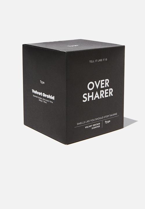 Typo - Tell it like it is candle - black over sharer