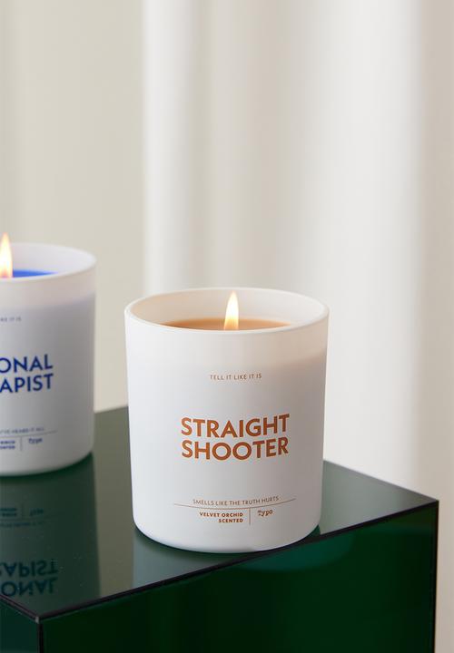 Typo - Tell it like it is candle - driftwood straight shooter