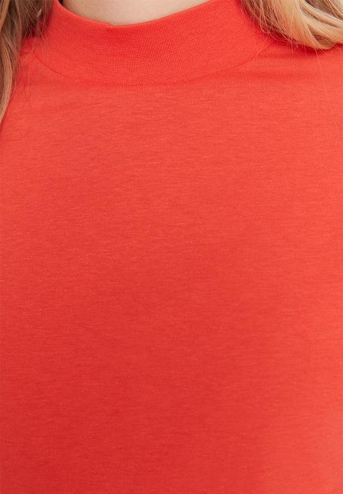 Trendyol - Fitted long sleeve basic top - orange