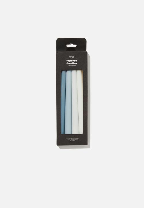 Typo - 4 Pack tapered candles - denim blue