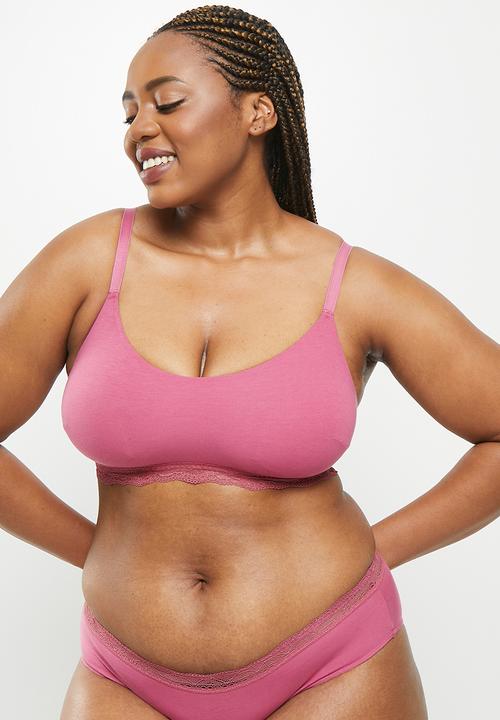 DORINA - Plus posy 2-pack light padded bralette - ink & pink