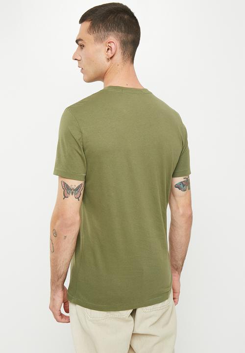 Calvin Klein - Institutional logo slim tee - burnt olive
