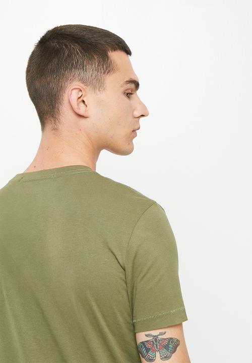 Calvin Klein - Institutional logo slim tee - burnt olive