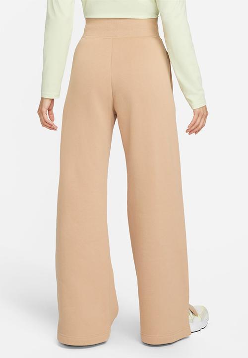 Nike - W nsw phnx flc hr pant wide - hemp & sail
