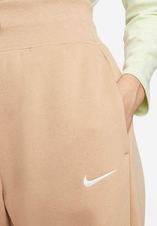Nike - W nsw phnx flc hr pant wide - hemp & sail