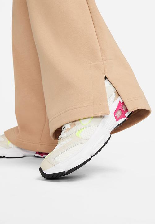 Nike - W nsw phnx flc hr pant wide - hemp & sail