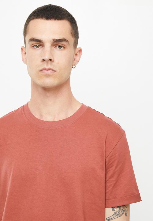 Calvin Klein - Badge turn up sleeve - terracotta tile