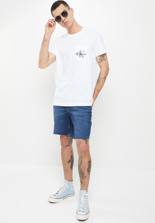 Calvin Klein - Monogram logo pocket tee - bright white