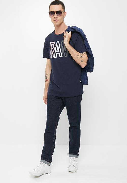 G-STAR - Raw r t short sleeve - sartho blue