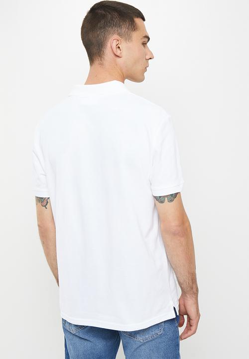 Calvin Klein - Monogram logo polo - bright white