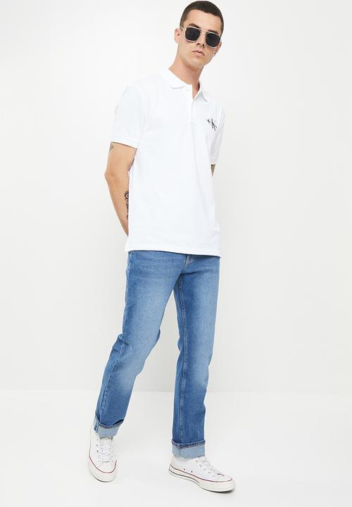 Calvin Klein - Monogram logo polo - bright white