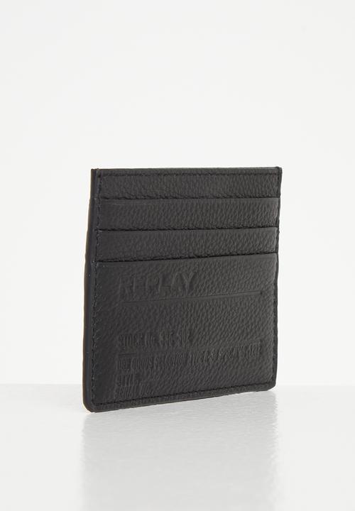 Replay - Replay leather wallet - black