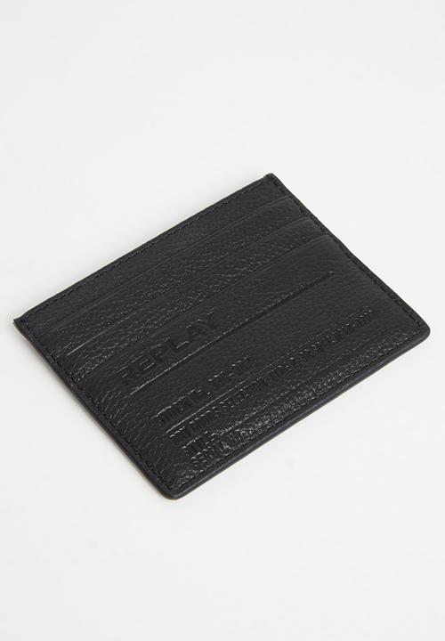 Replay - Replay leather wallet - black