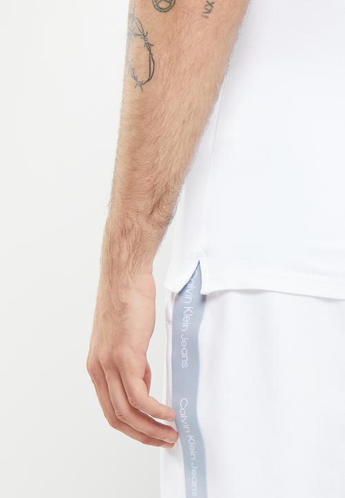 Calvin Klein - Contrast tape polo - bright white