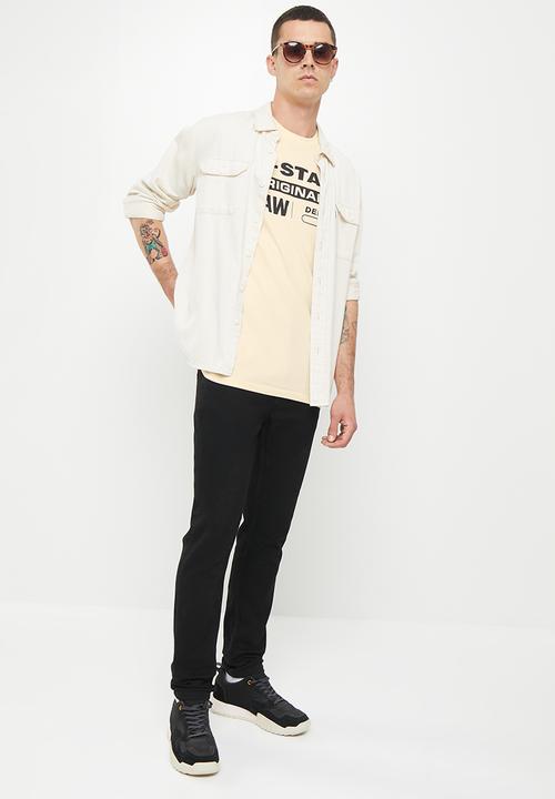 G-STAR - Graphic 8 r t short sleeve - ecru