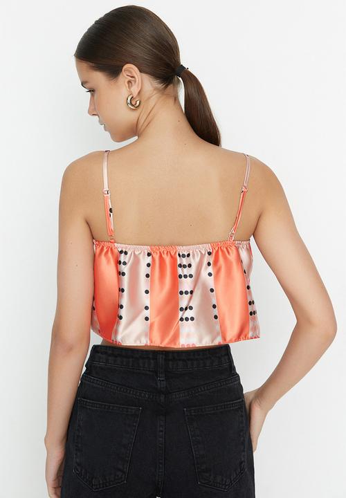 Trendyol - Strap handkerchief  blouse - orange