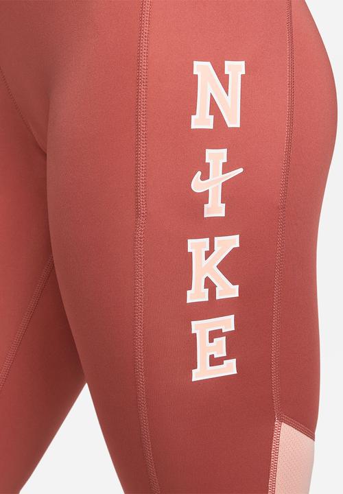 Nike - W nk df fast sw rn mr 7/8 tght - canyon rust/arctic orange/arctic orange