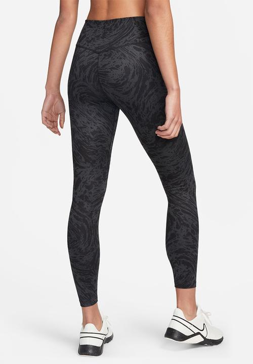 Nike - W nk one df hr ic 7/8 tgt aop - black & white
