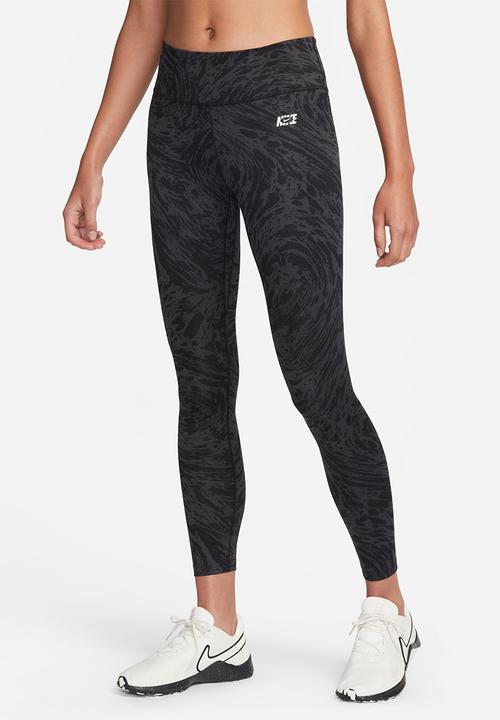 Nike - W nk one df hr ic 7/8 tgt aop - black & white