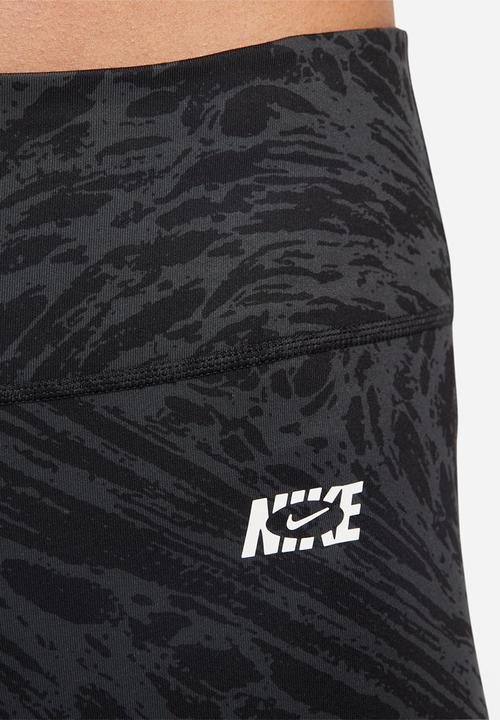 Nike - W nk one df hr ic 7/8 tgt aop - black & white